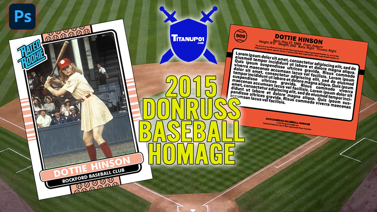 2015 Donruss Baseball Homage Photoshop PSD Templates