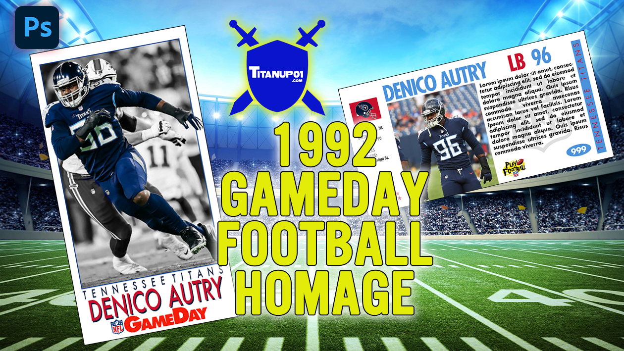 1992 GameDay Football Homage Photoshop PSD Templates