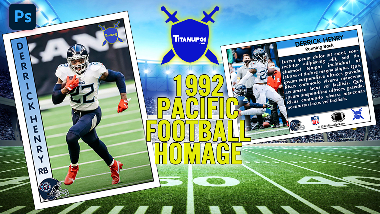 1992 Pacific Football Homage Photoshop PSD Templates