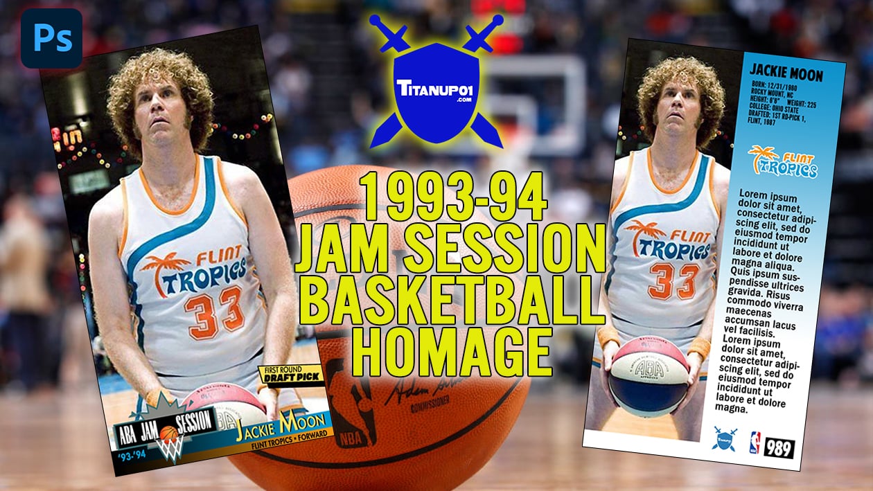 1993-94 Jam Session Basketball Homage Photoshop PSD Templates