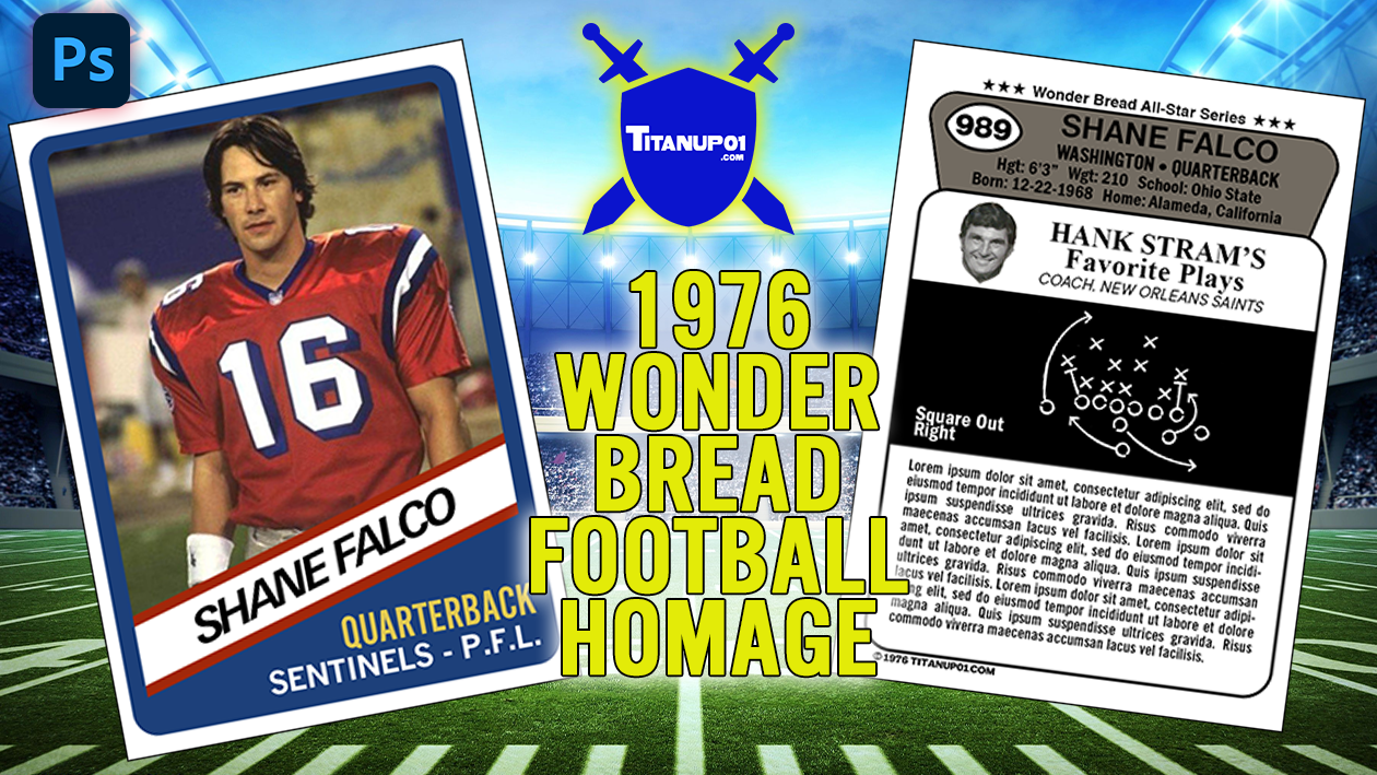 1976 Wonder Bread Football Homage Photoshop PSD Templates