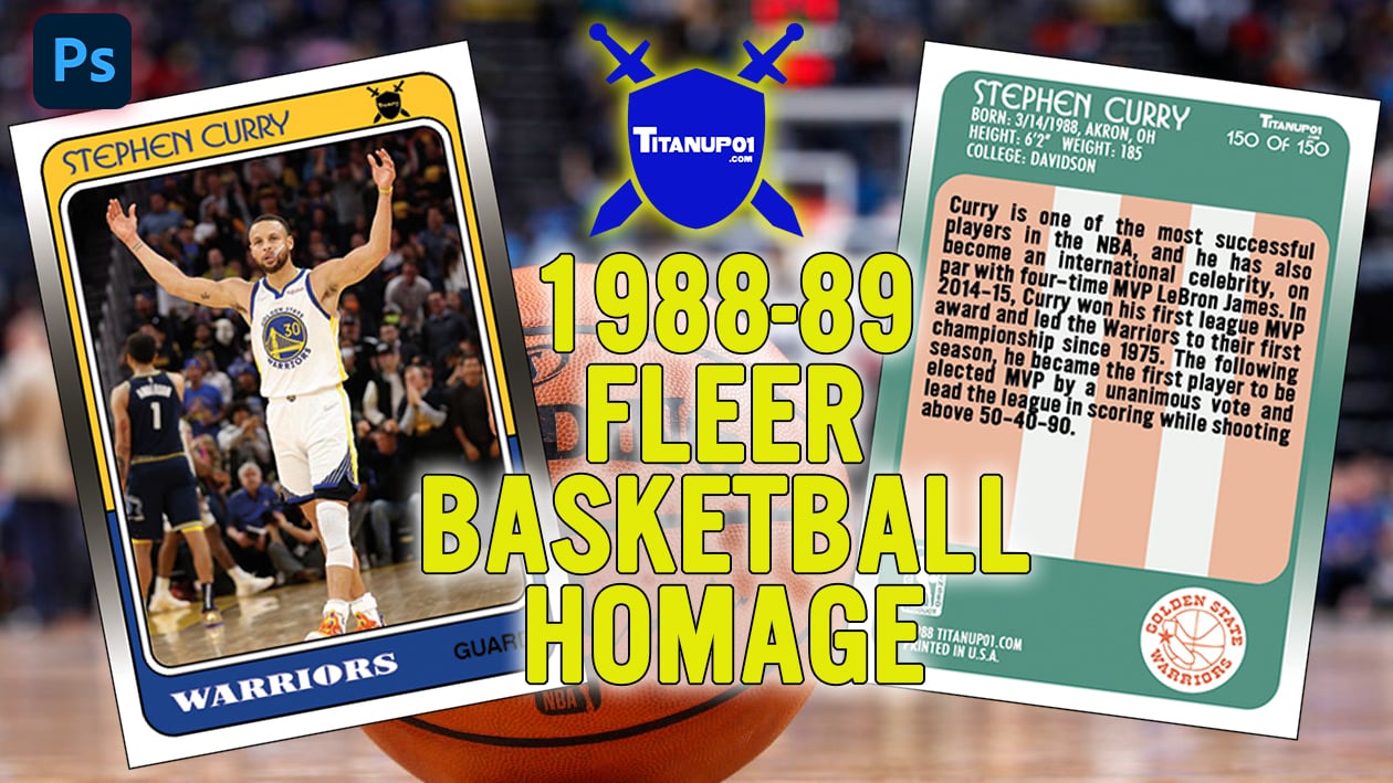 1988-89 Fleer Basketball Homage Photoshop PSD Templates