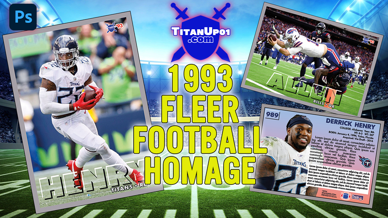 1993 Fleer Football Homage Photoshop PSD Templates