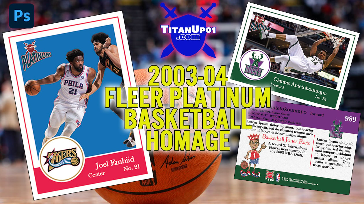 2003-04 Fleer Platinum Basketball Homage Photoshop PSD Templates