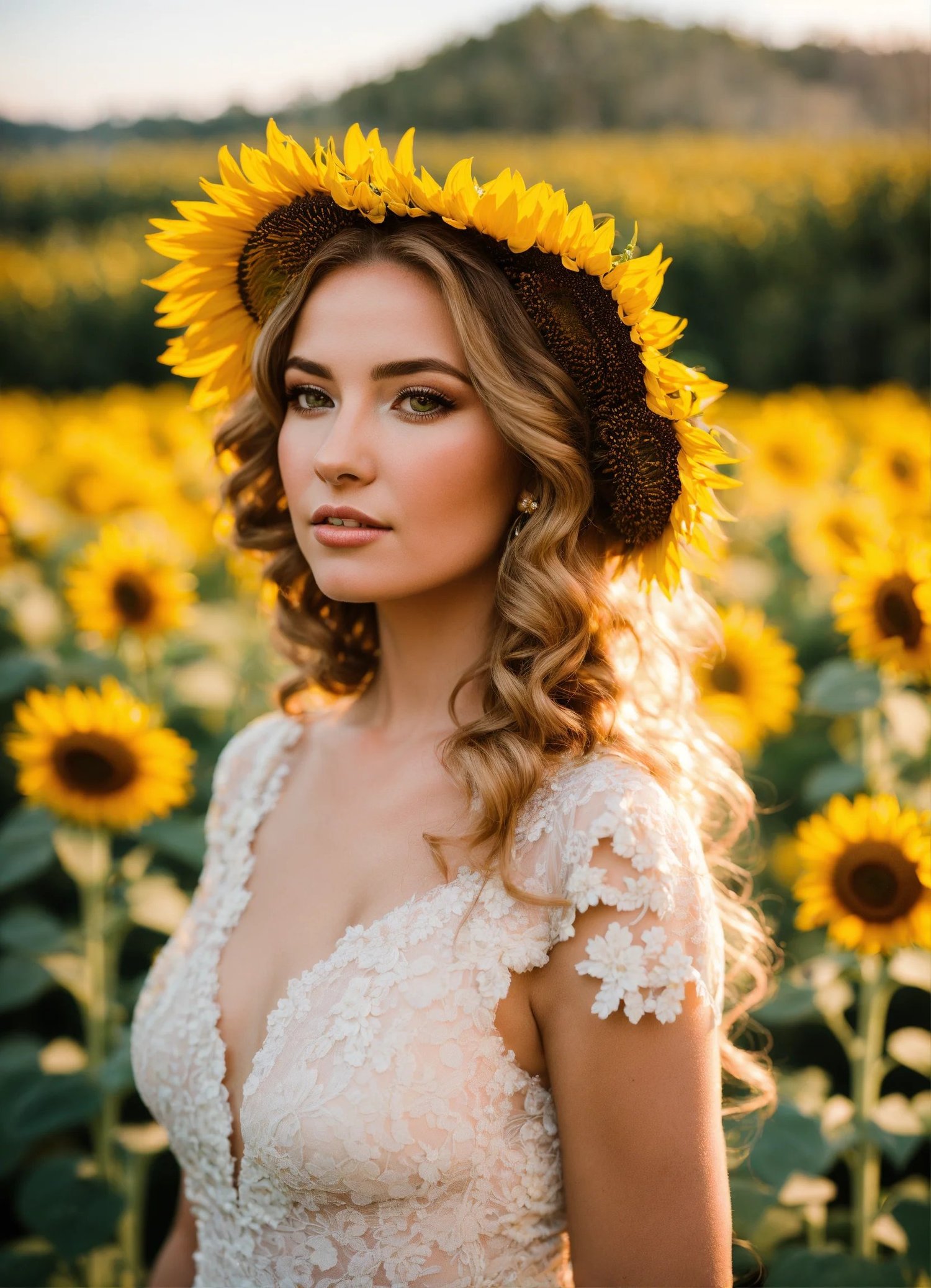 sunflower wedding hairstyles
