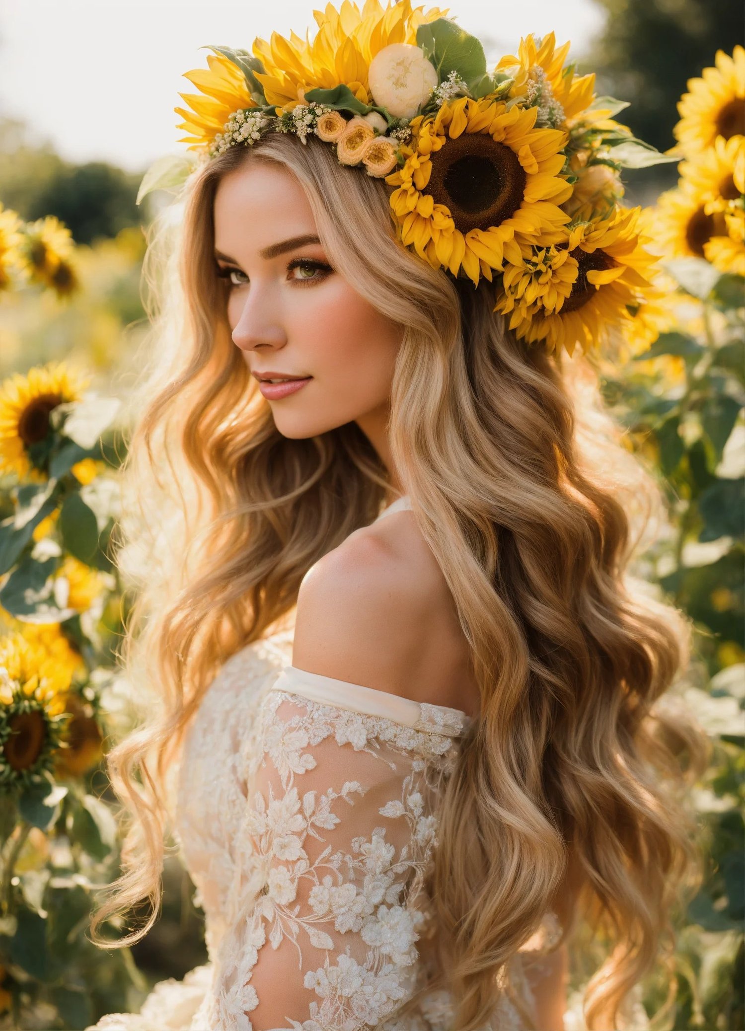 sunflower wedding hairstyles