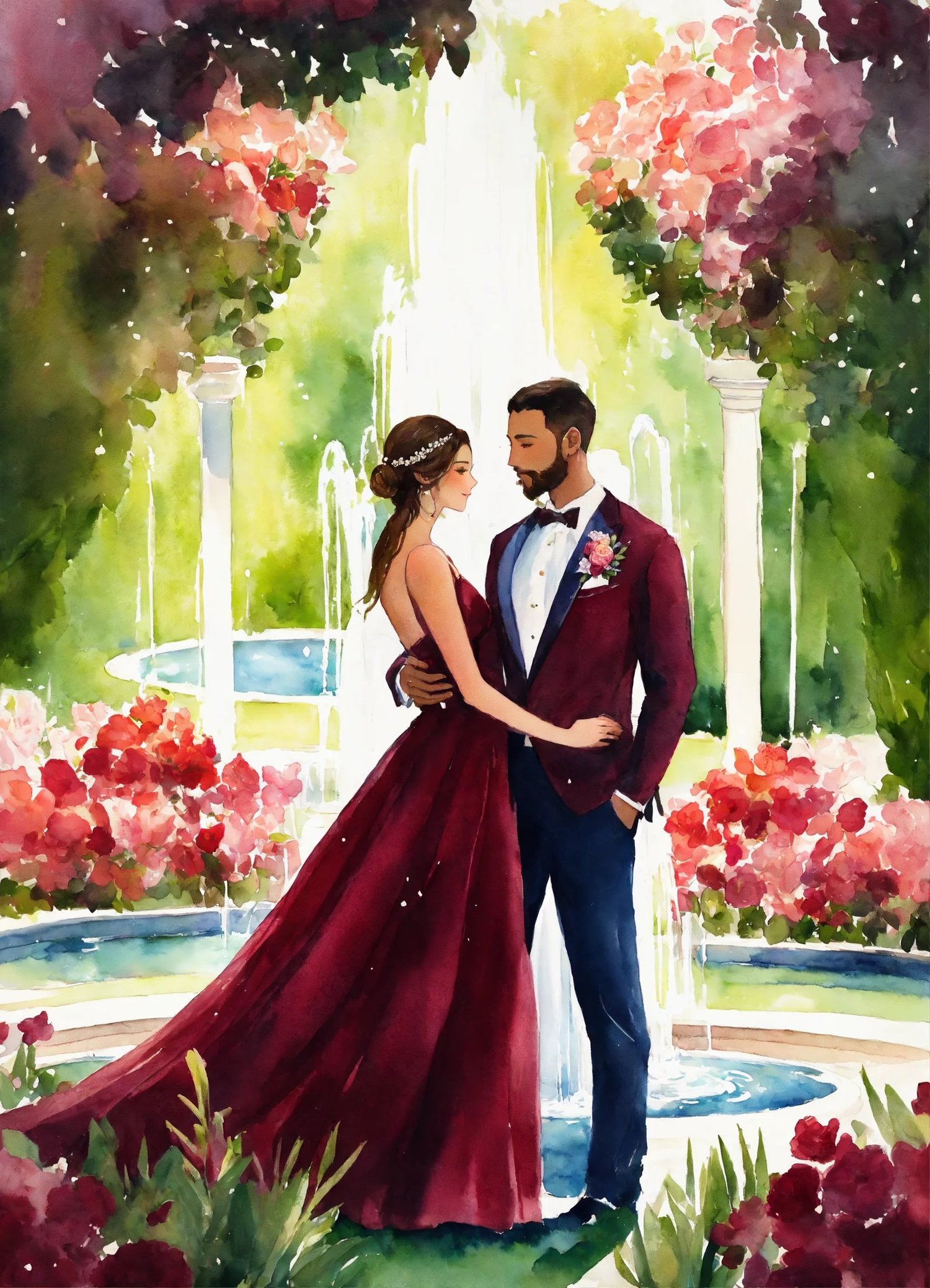 burgundy wedding