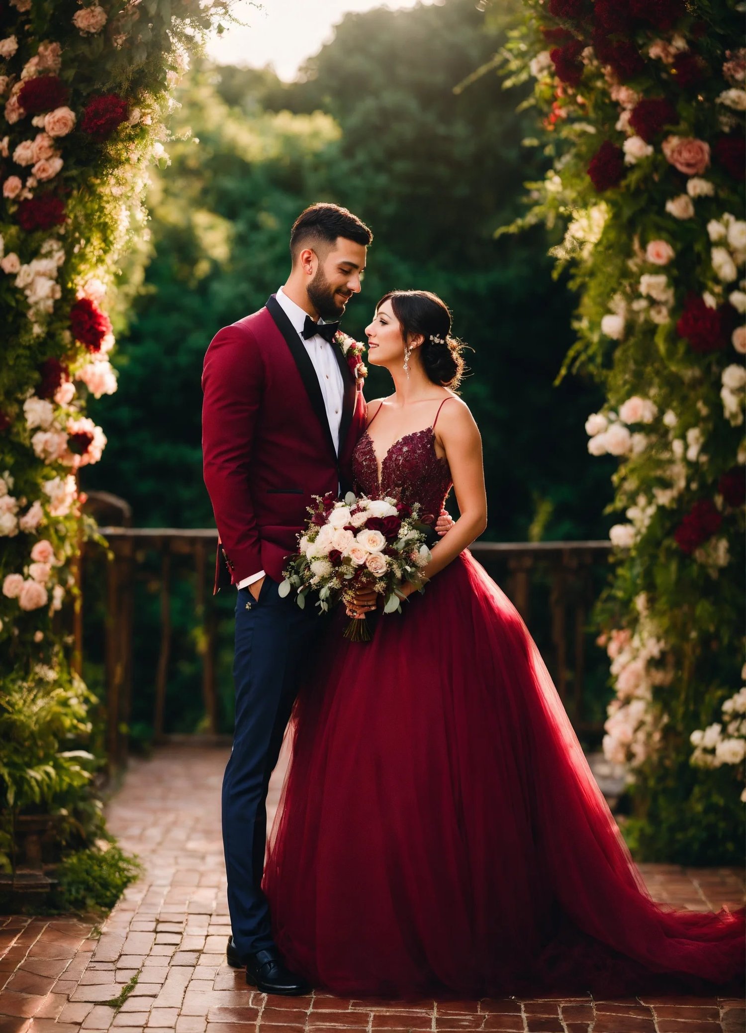 burgundy wedding