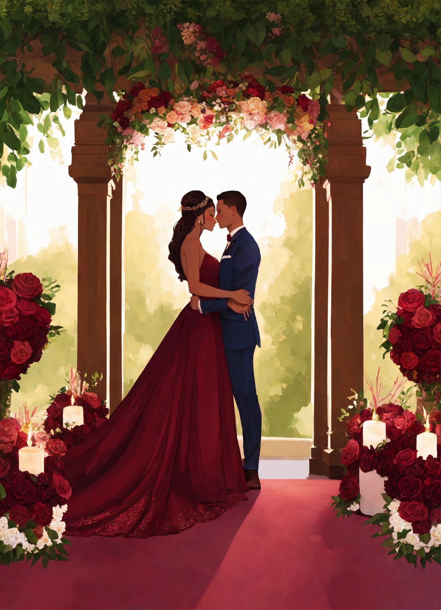 burgundy wedding