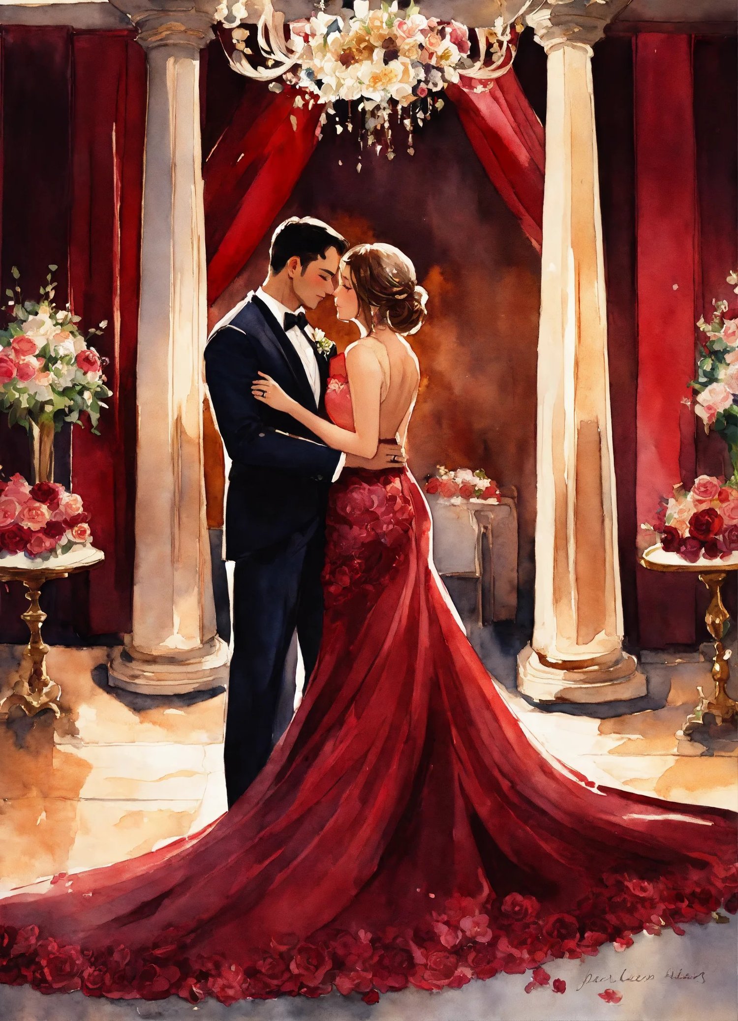 burgundy wedding