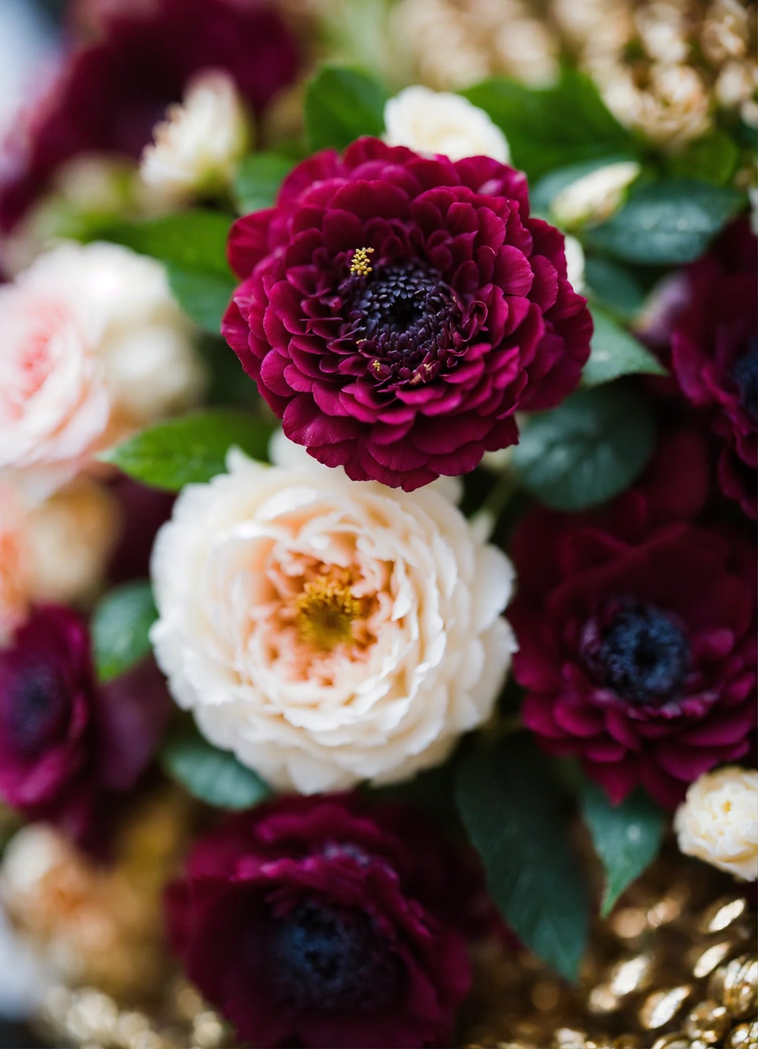 burgundy wedding flowers