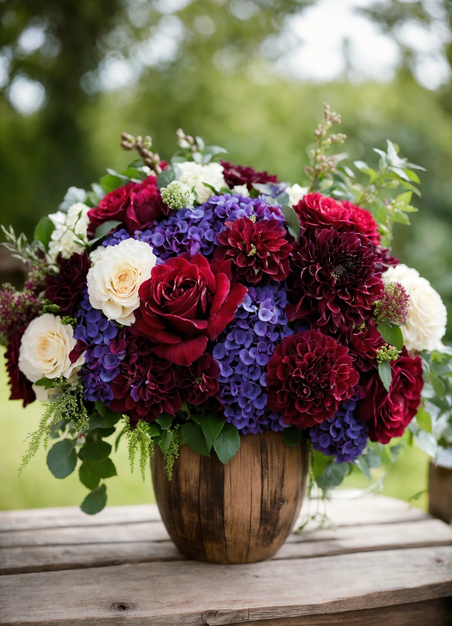 burgundy wedding flowers