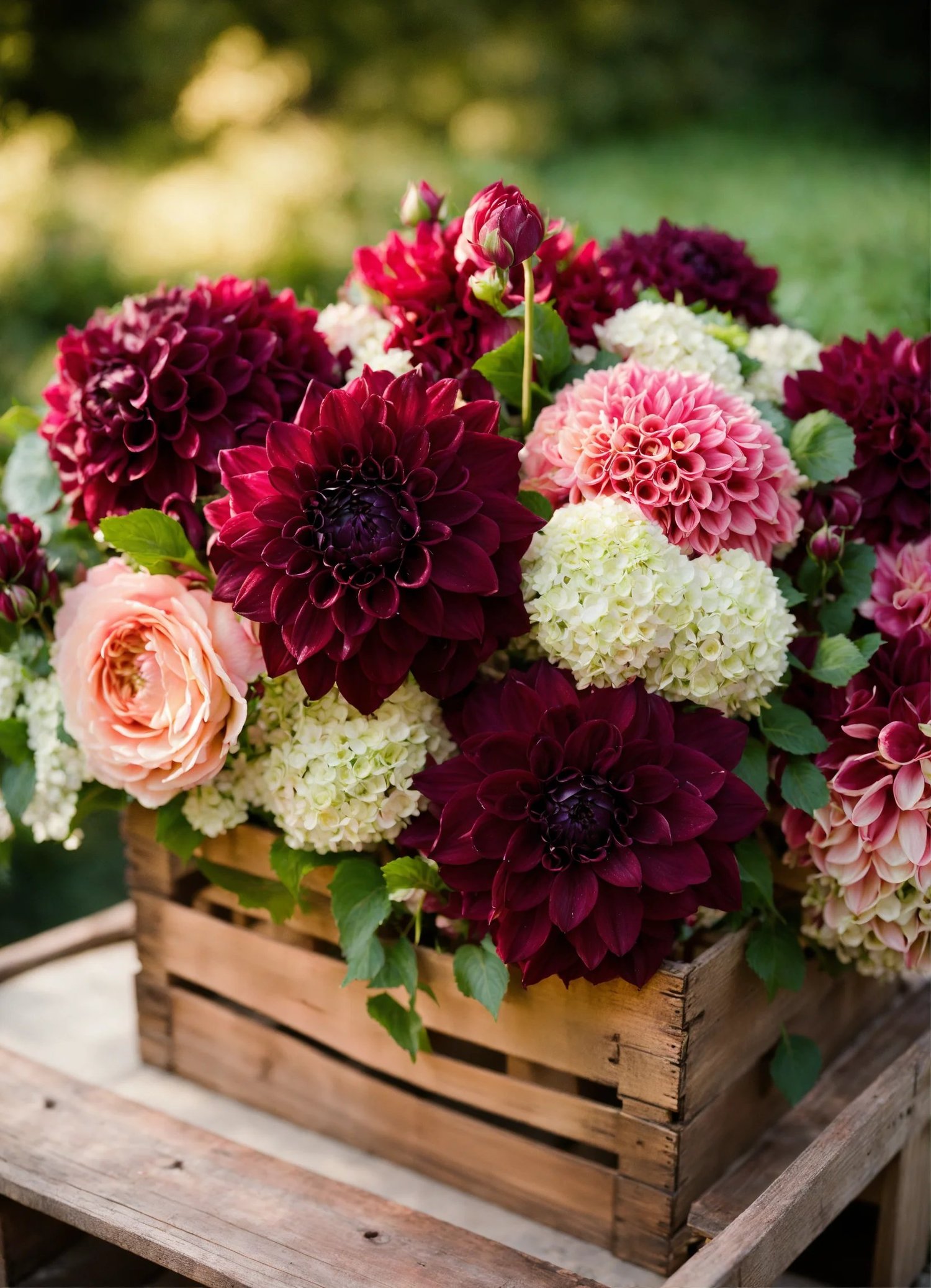 burgundy wedding flowers