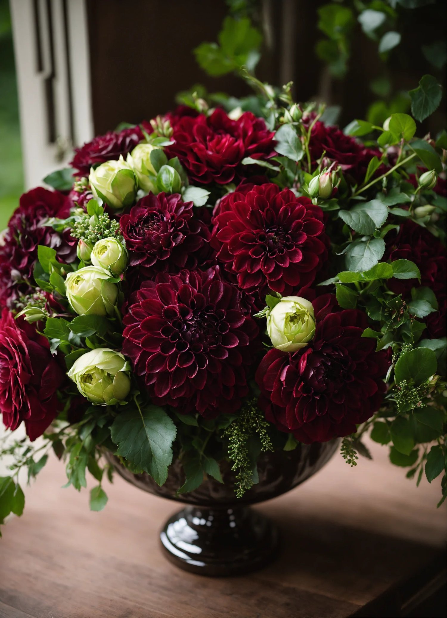 burgundy wedding flowers