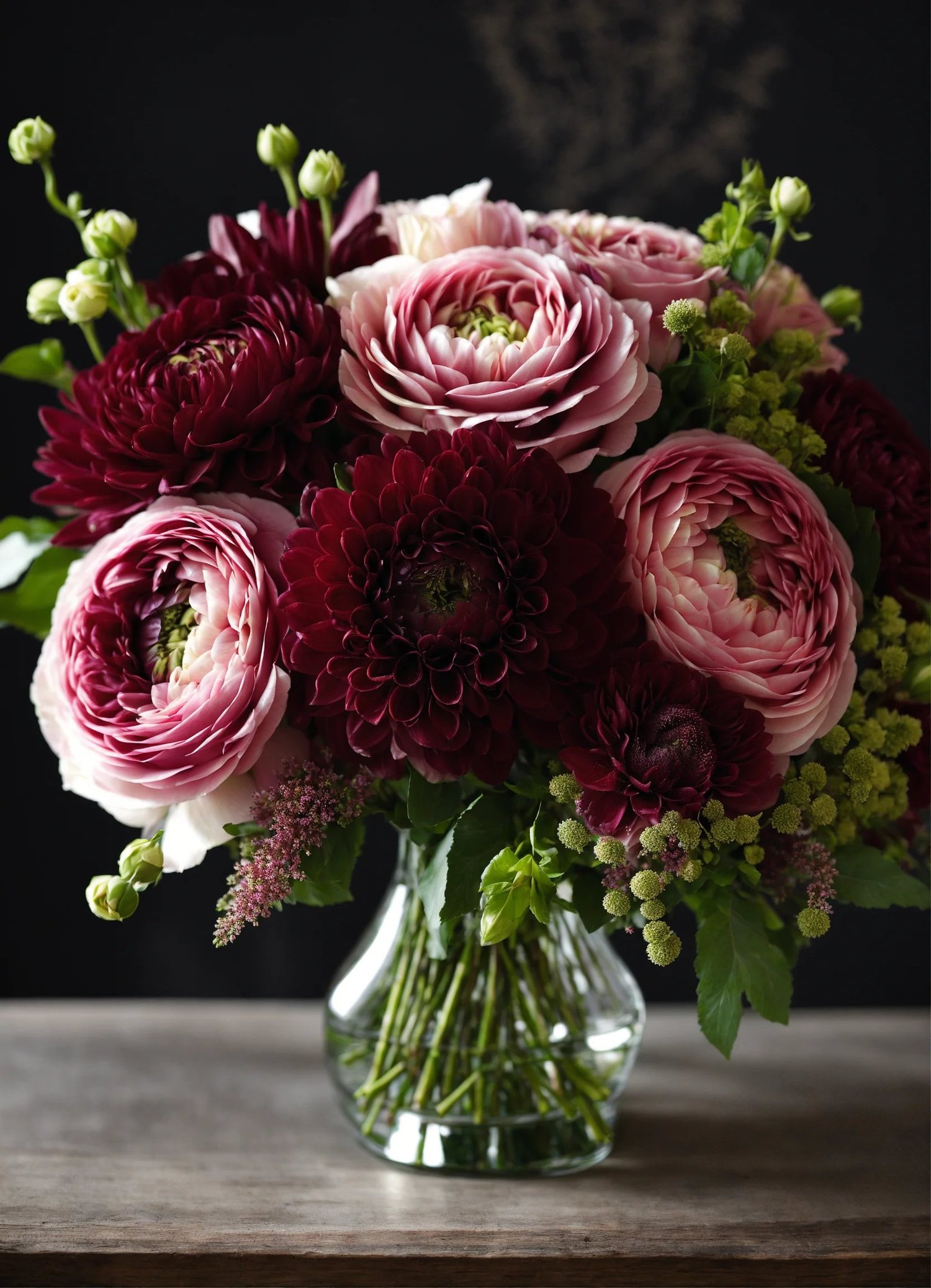 burgundy wedding flowers