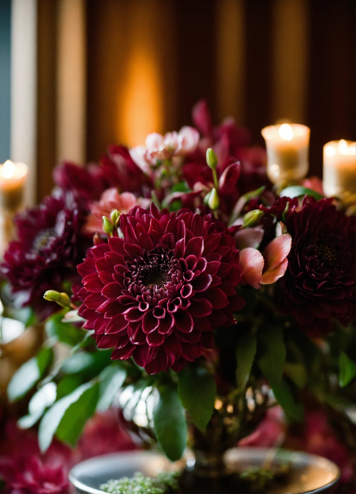 burgundy wedding flowers
