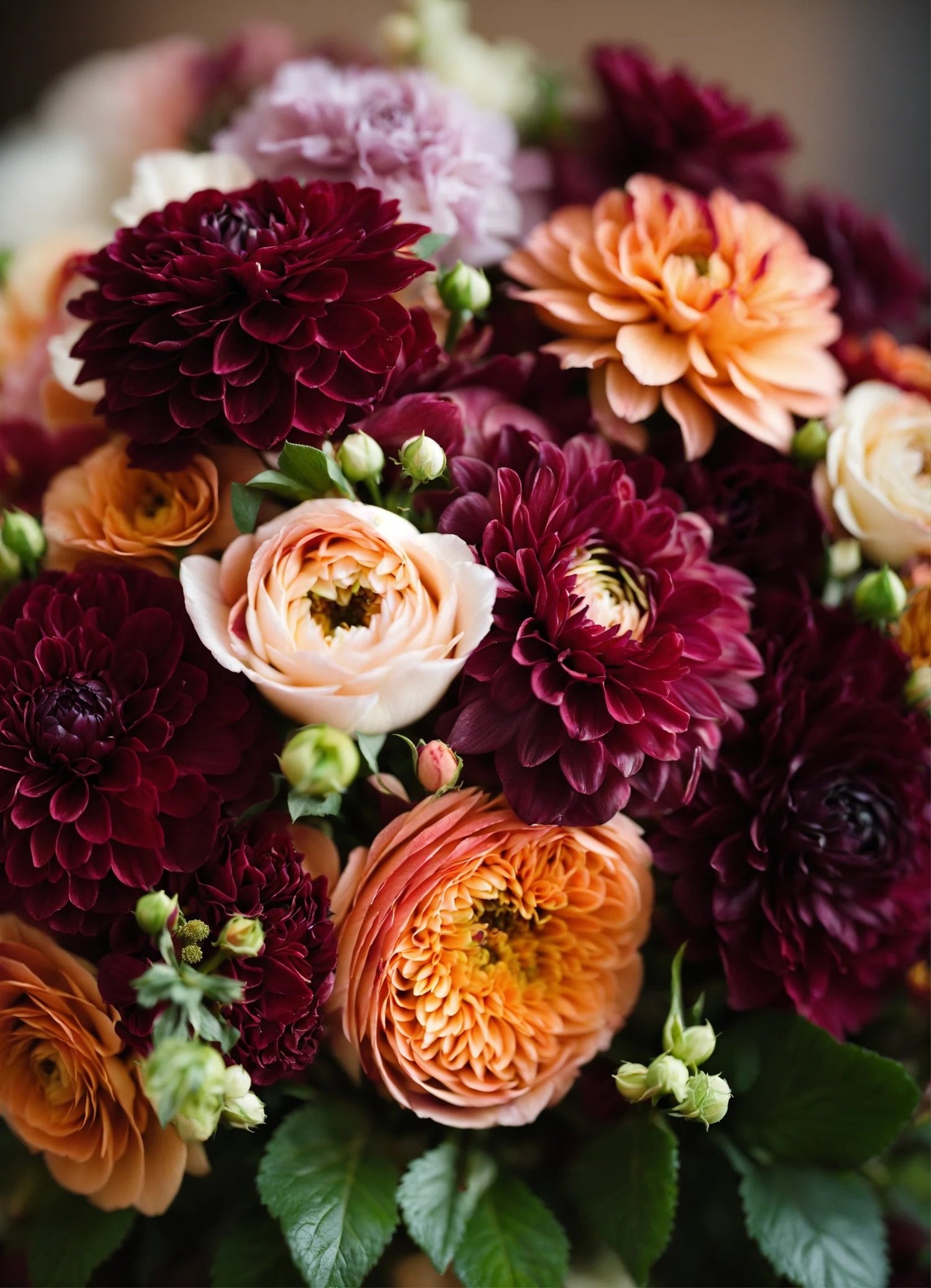burgundy wedding flowers