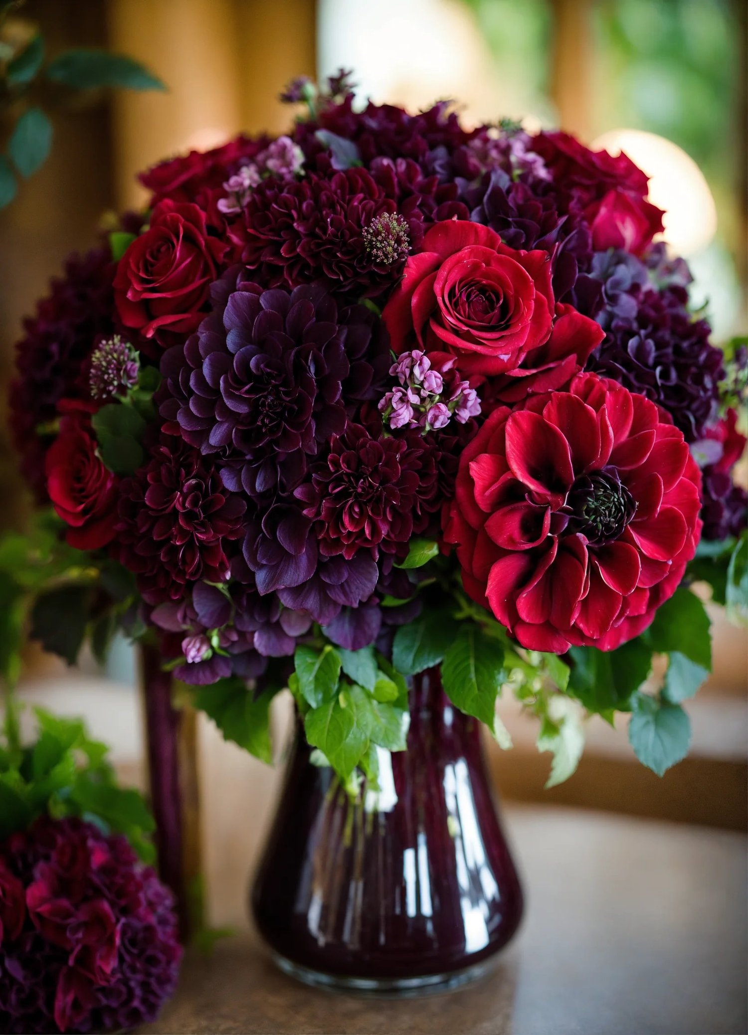 burgundy wedding flowers