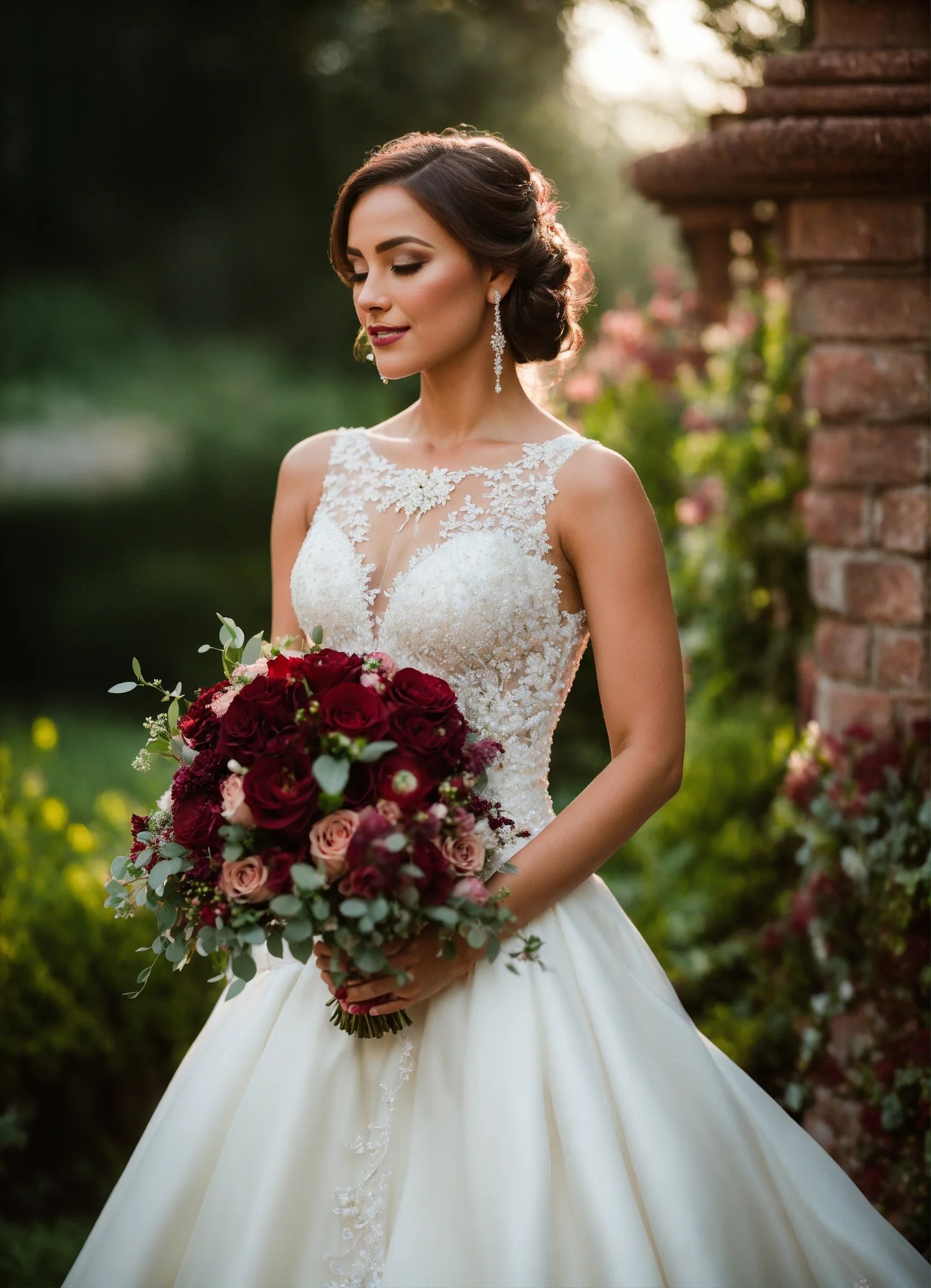 burgundy wedding bouquet