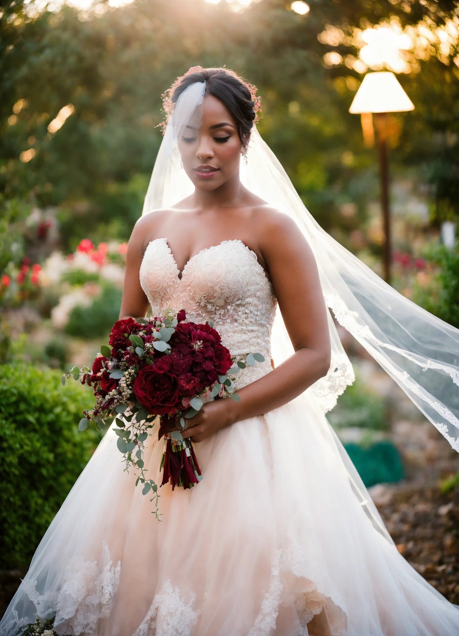 burgundy wedding bouquet