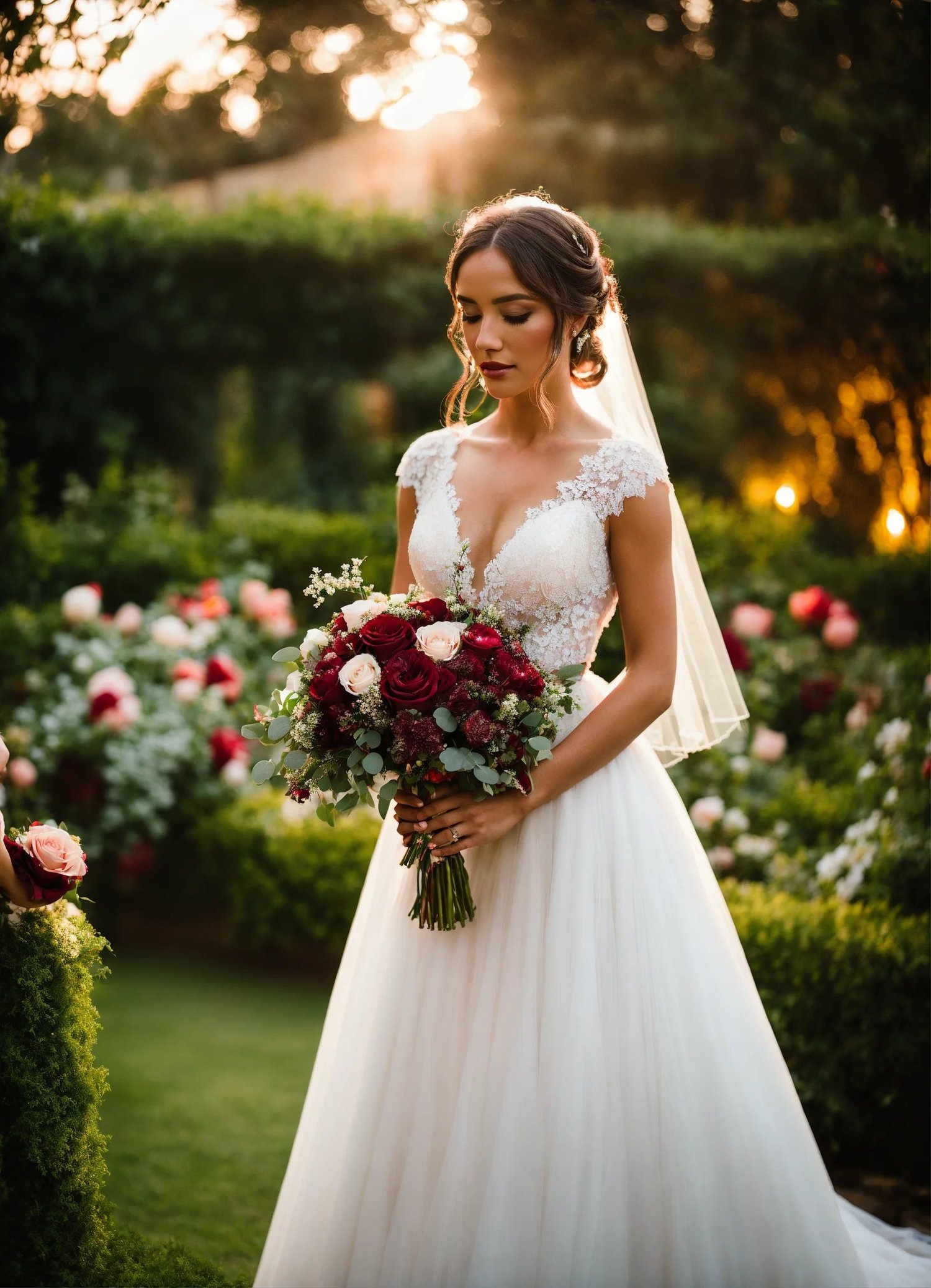 burgundy wedding bouquet