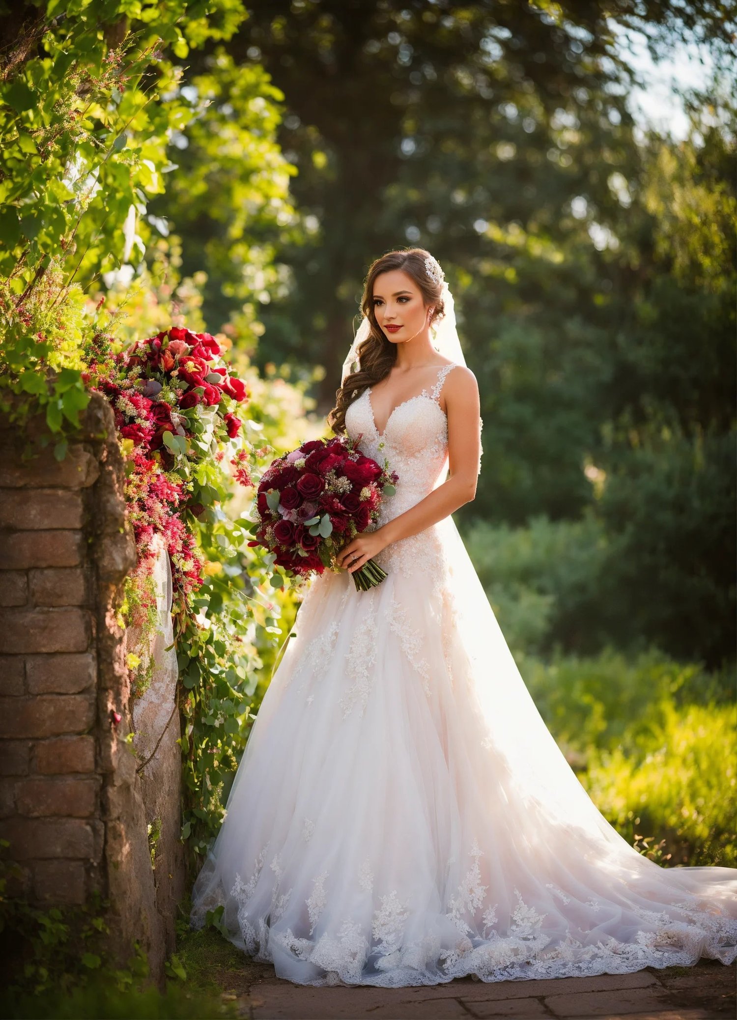 burgundy wedding bouquet