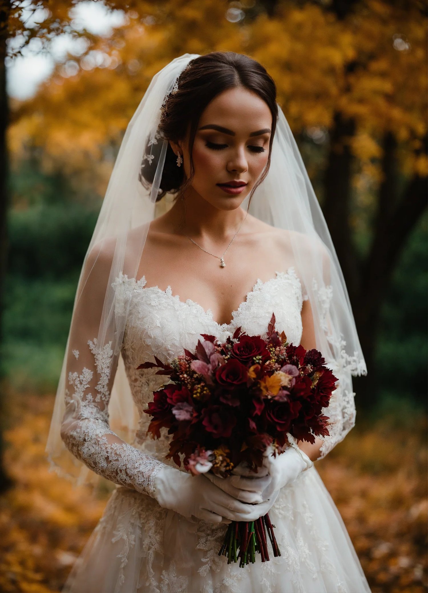 burgundy wedding bouquet