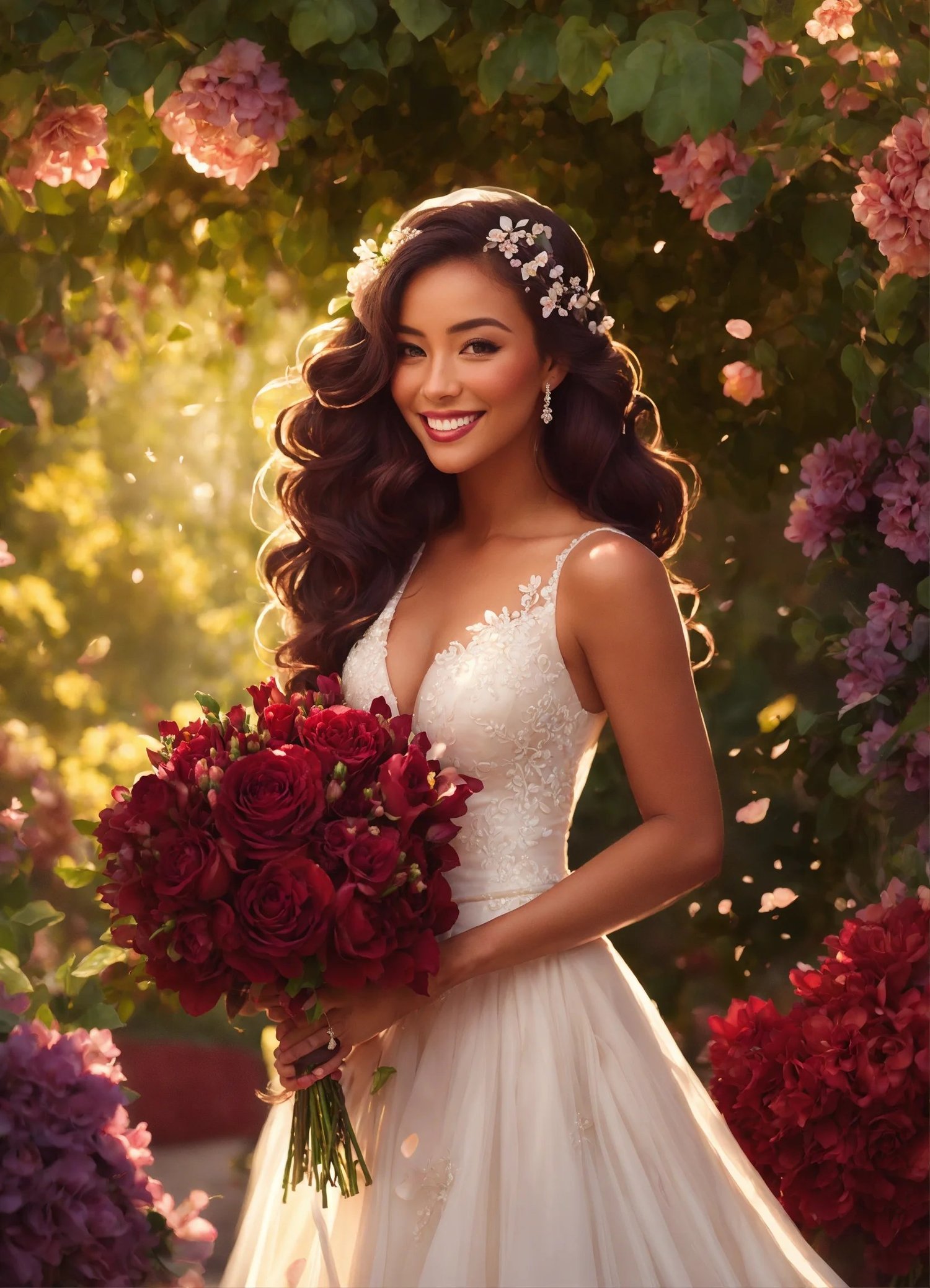burgundy wedding bouquet