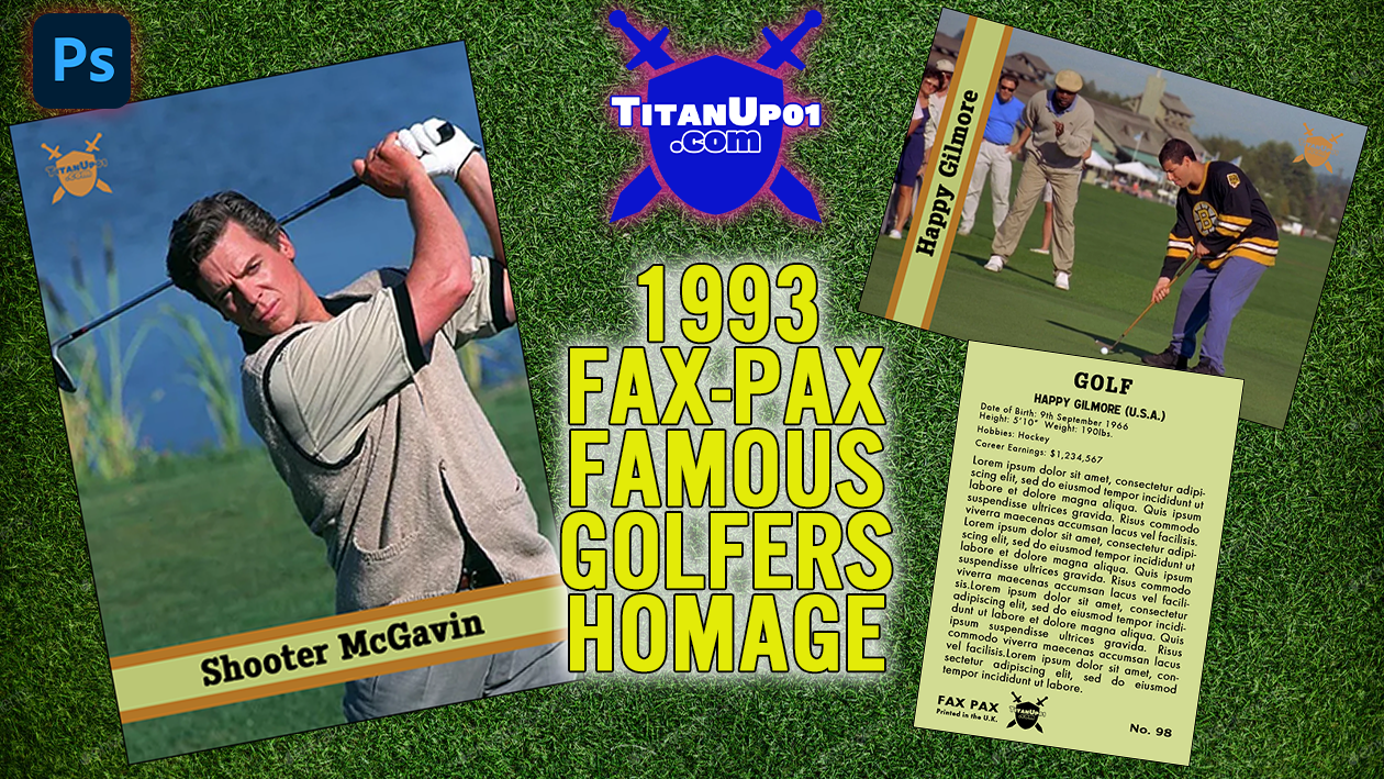1993 Fax-Pax Famous Golfers Homage Photoshop PSD Templates