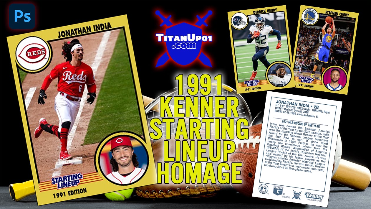 1991 Kenner Starting Lineup Homage Photoshop PSD Templates