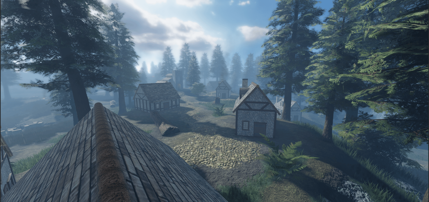 Roblox medieval map with customizable terrain, castles, and landmarks