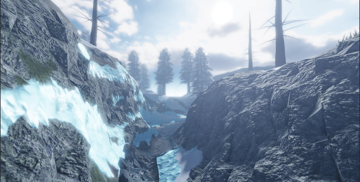 Fantasy medieval map for Roblox featuring dynamic terrain and buildings