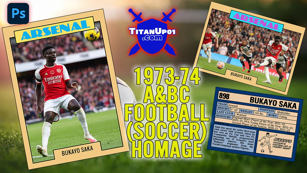 1973-74 A&BC Football (Soccer) Homage Photoshop PSD Templates