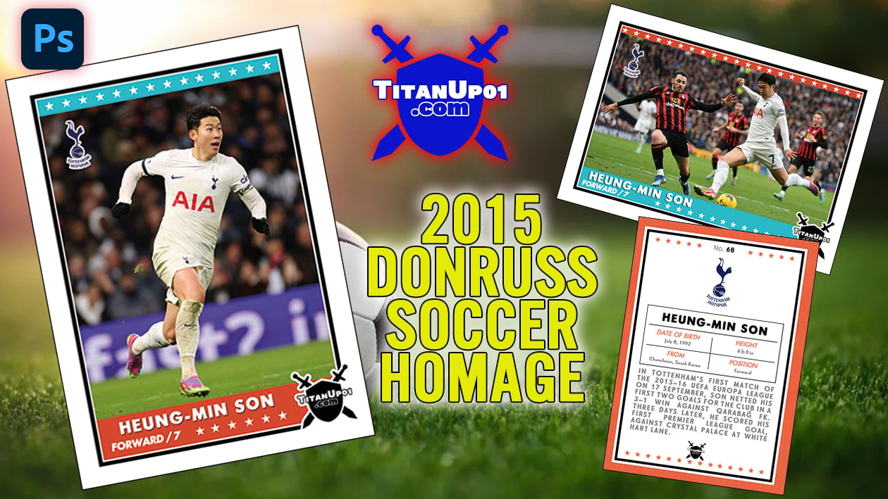 2015 Donruss Soccer Homage Photoshop PSD Templates