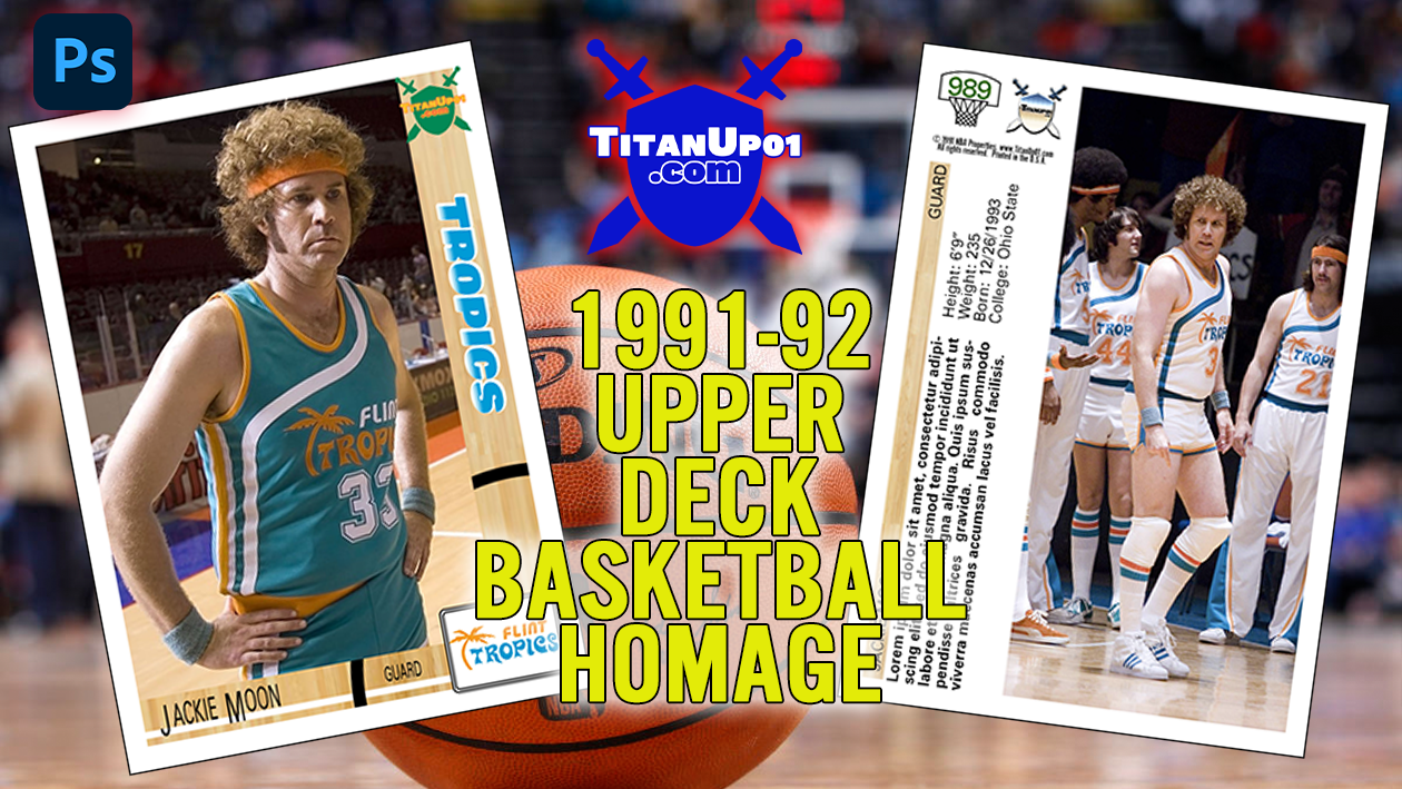 1991-92 Upper Deck Basketball Homage Photoshop PSD Templates