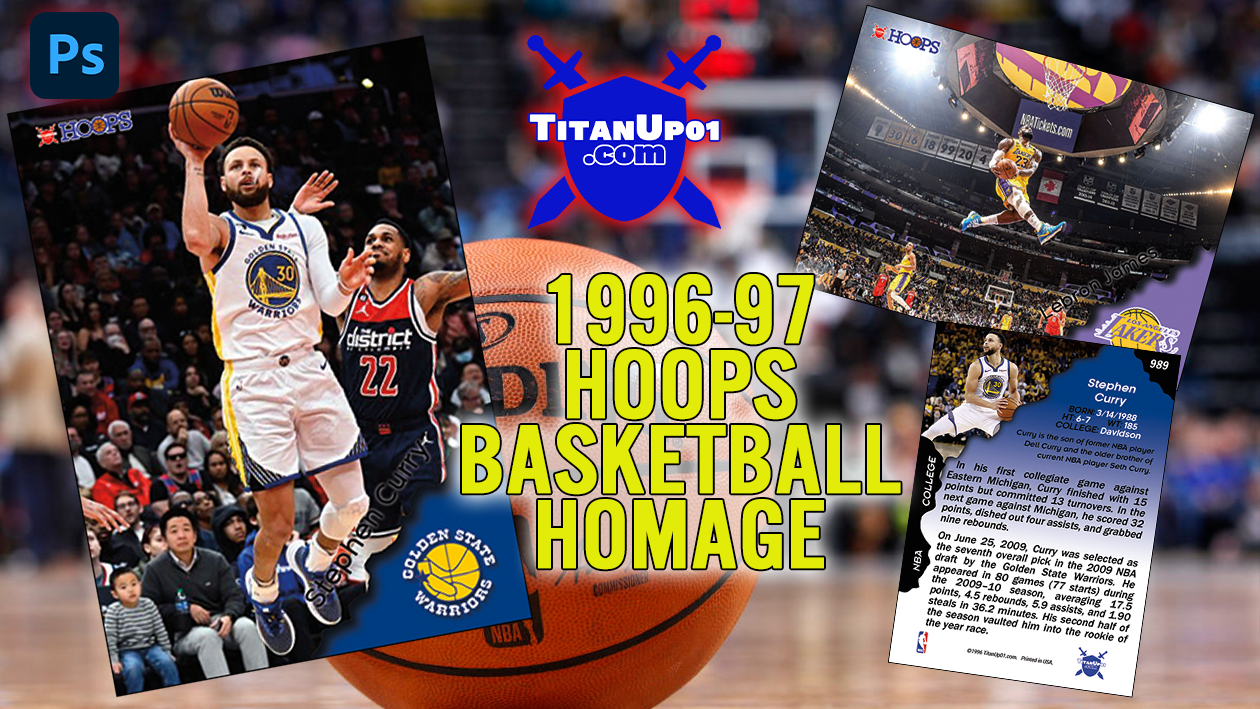 1996-97 Hoops Basketball Homage Photoshop PSD Templates