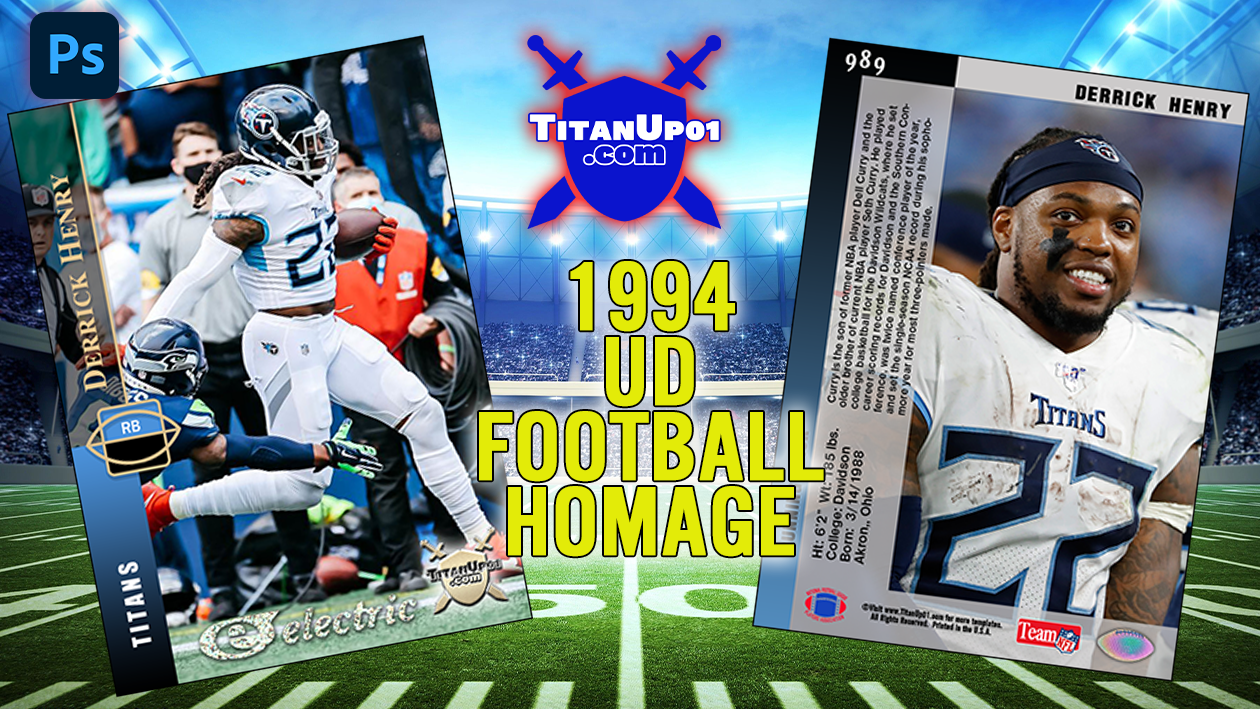1994 UD Football Homage Photoshop PSD Templates