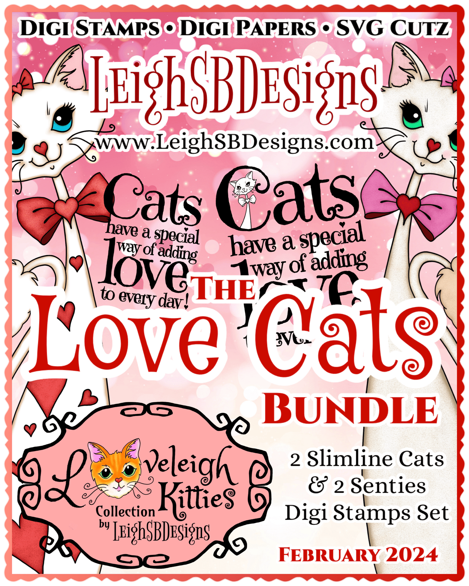 LeighSBDesigns The Love Cats mini collection