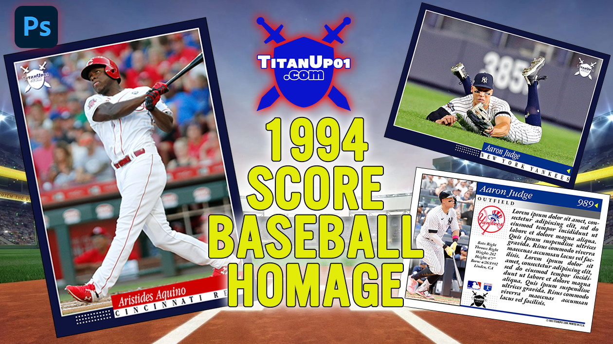 1994 Score Baseball Homage Photoshop PSD Templates