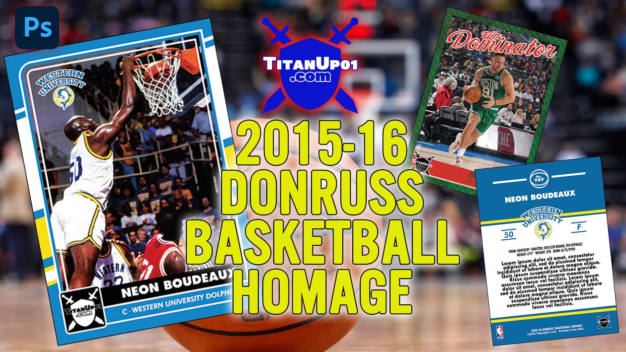 2015-16 Donruss Basketball Homage Photoshop PSD Templates
