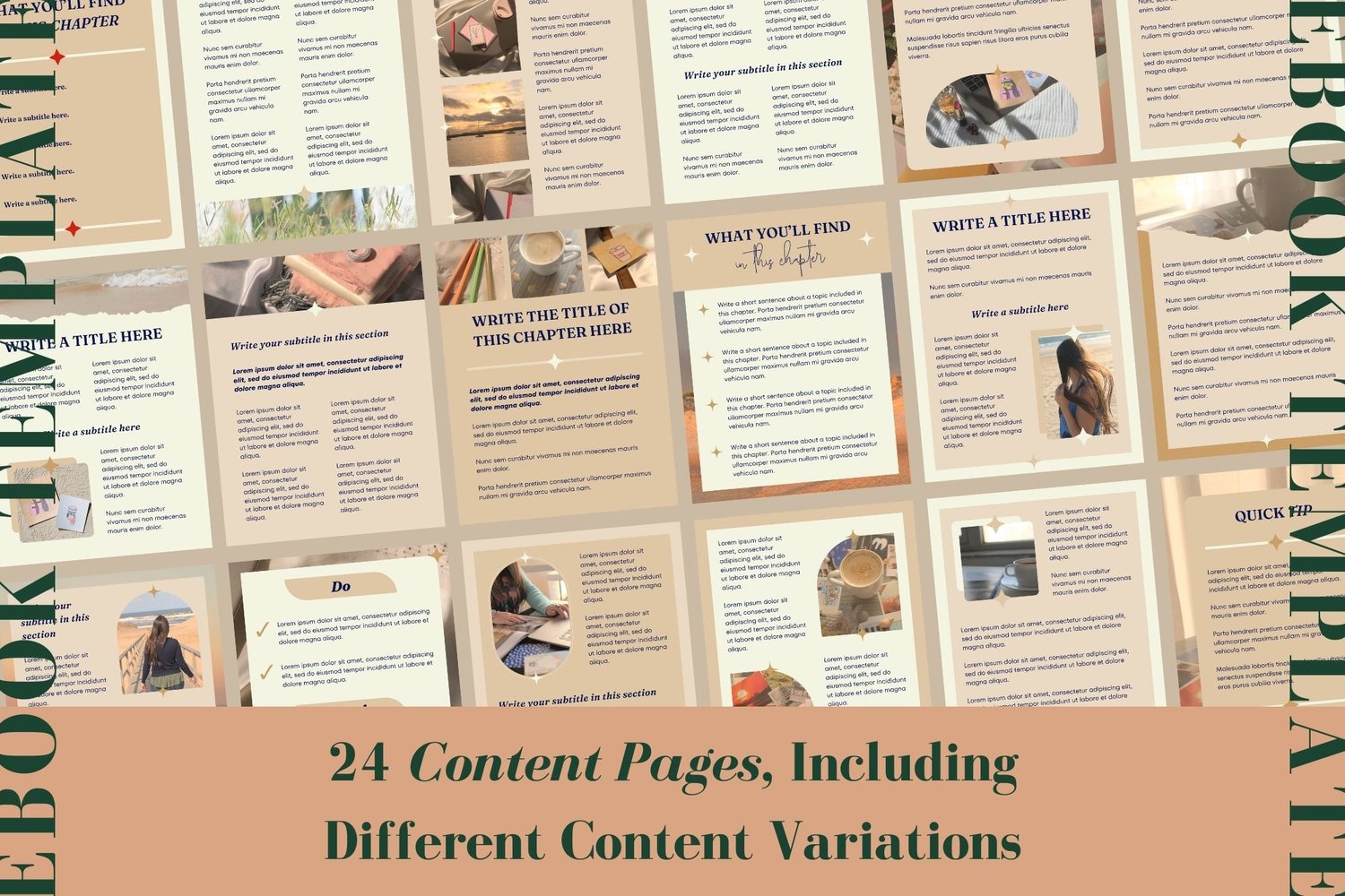 Example of the content pages included.