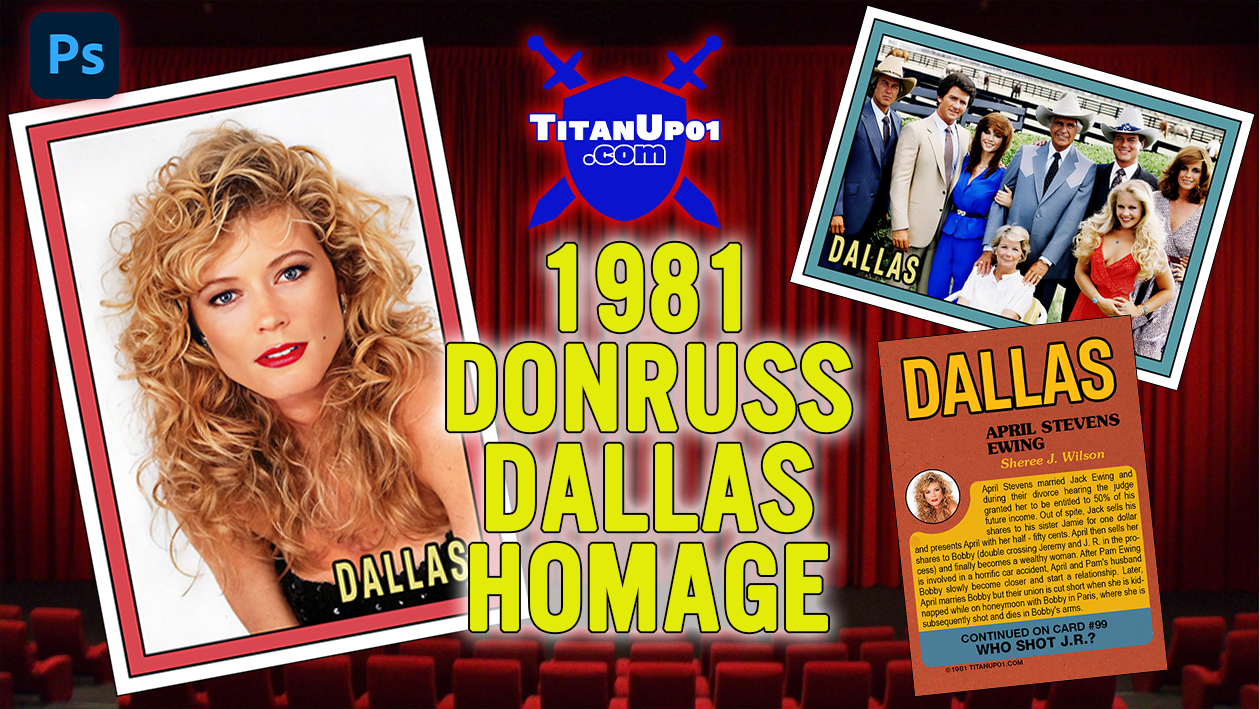 1981 Donruss Dallas Homage Photoshop PSD Templates