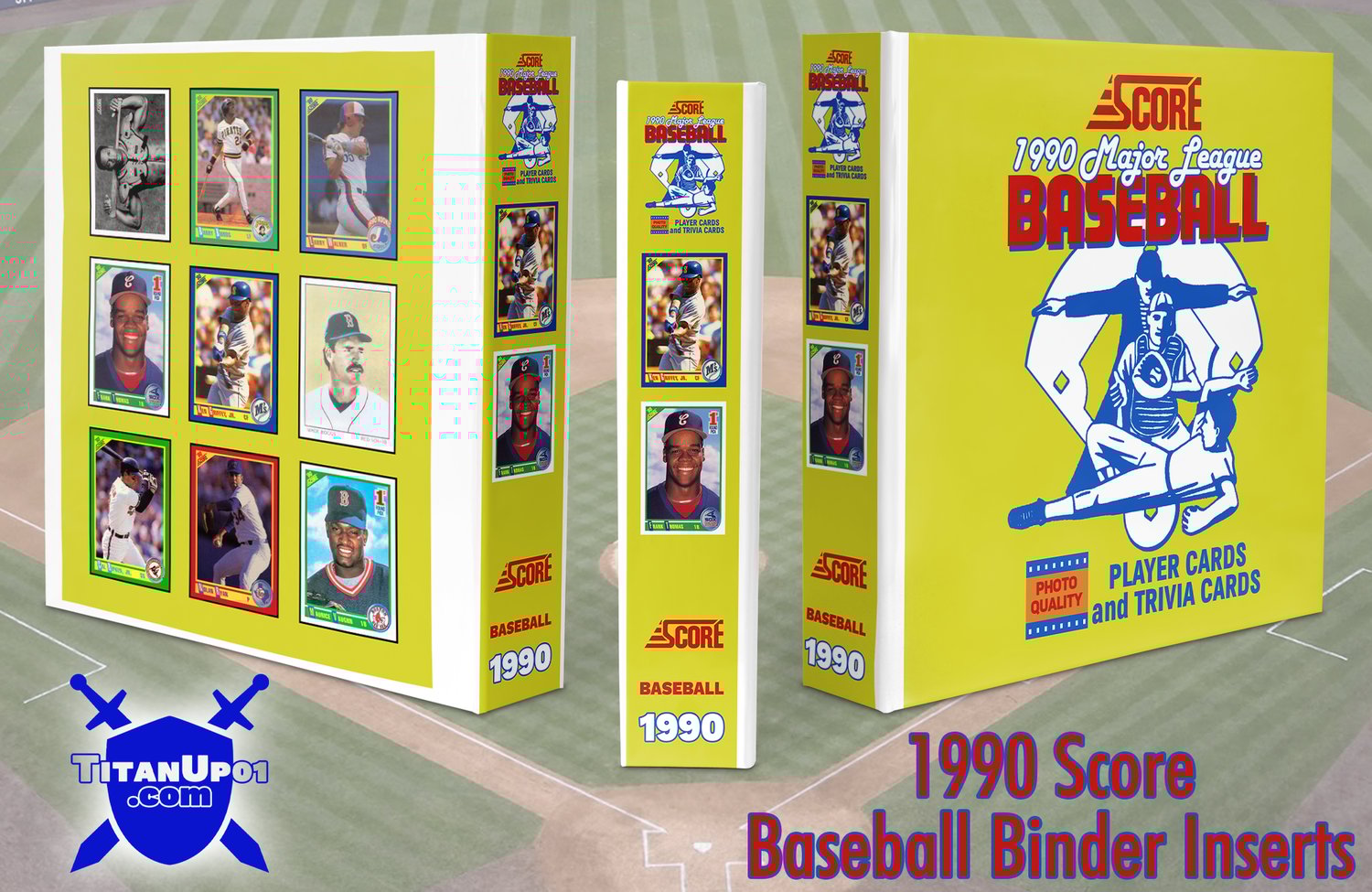 1990 Score Baseball Cards Binder Inserts