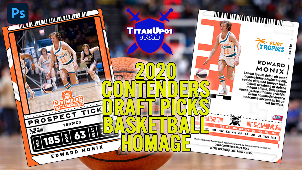 2020 Contenders Draft Picks Basketball Homage Photoshop PSD Templates