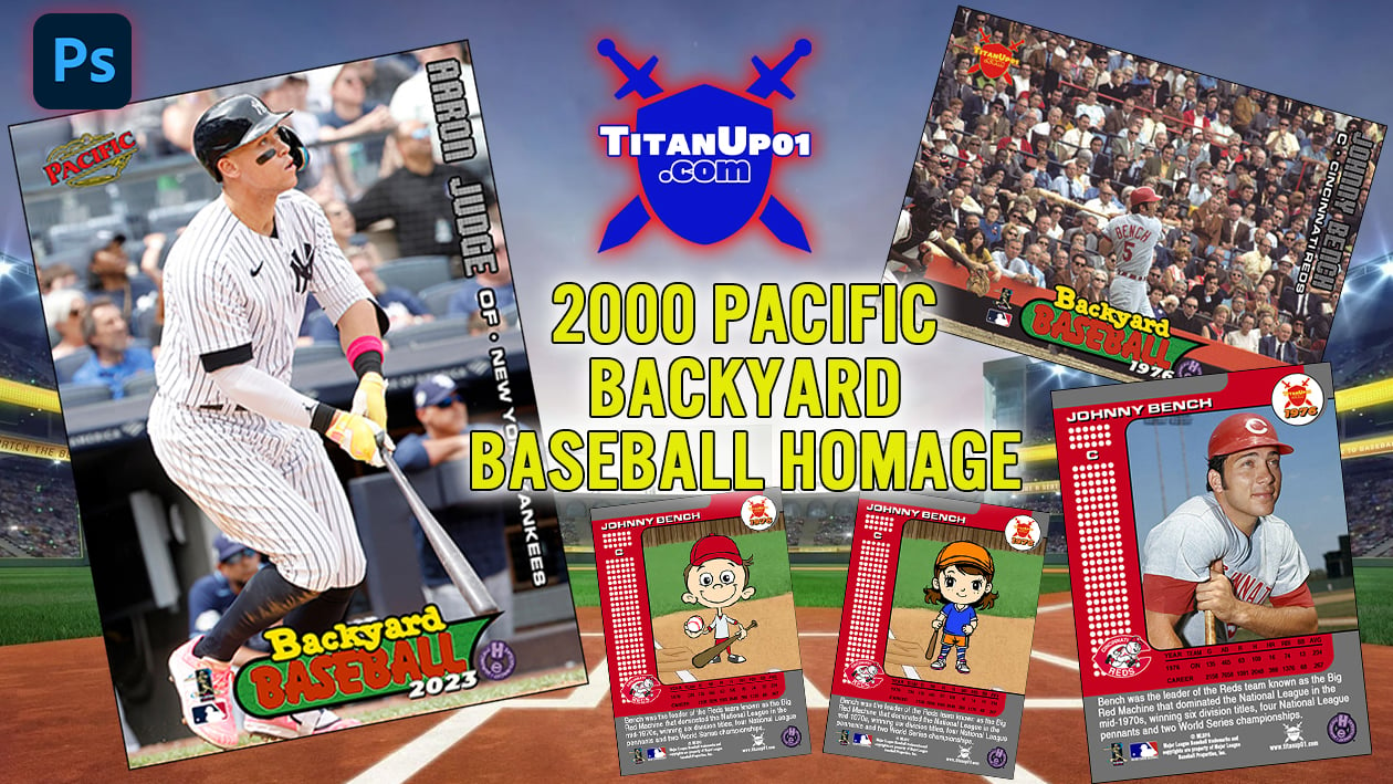 2000 Pacific Backyard Baseball Homage Photoshop PSD Templates