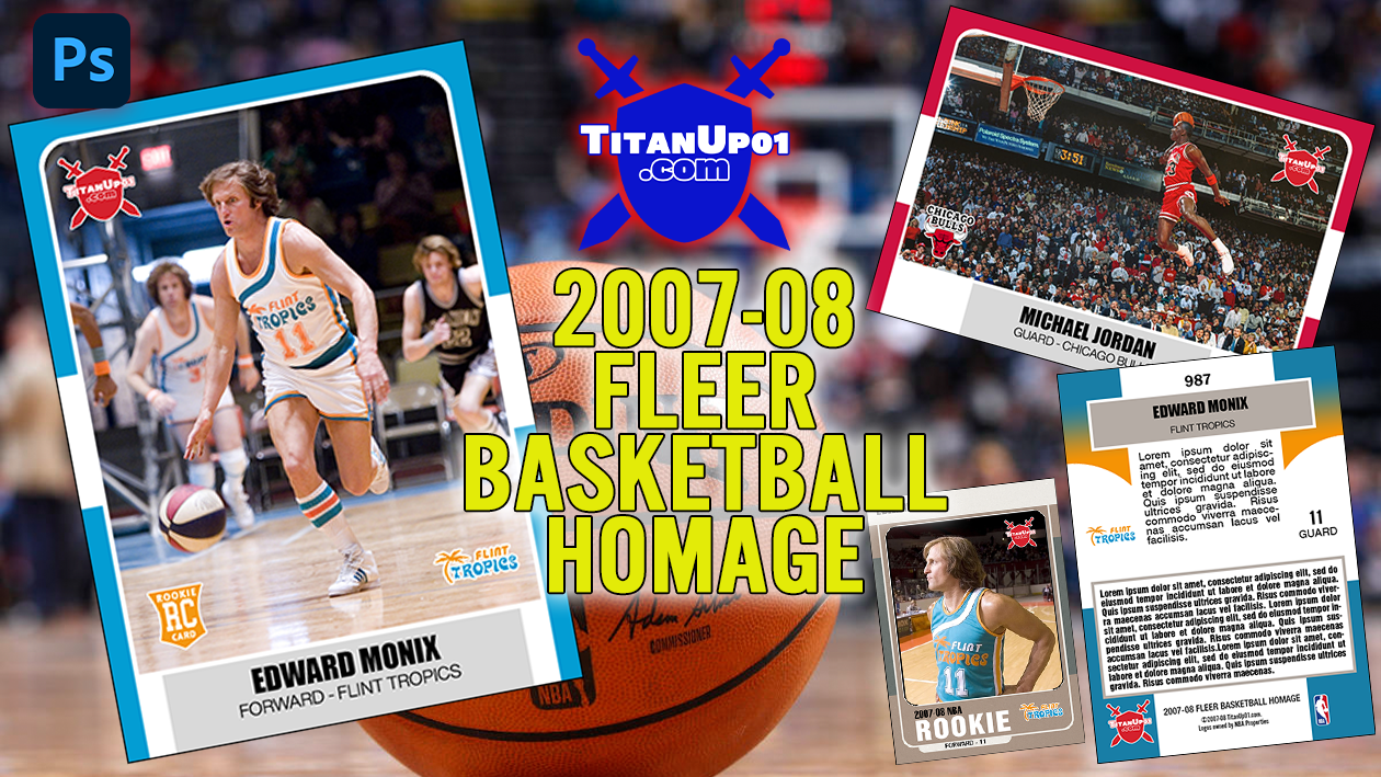 2007-08 Fleer Basketball Homage Photoshop PSD Templates