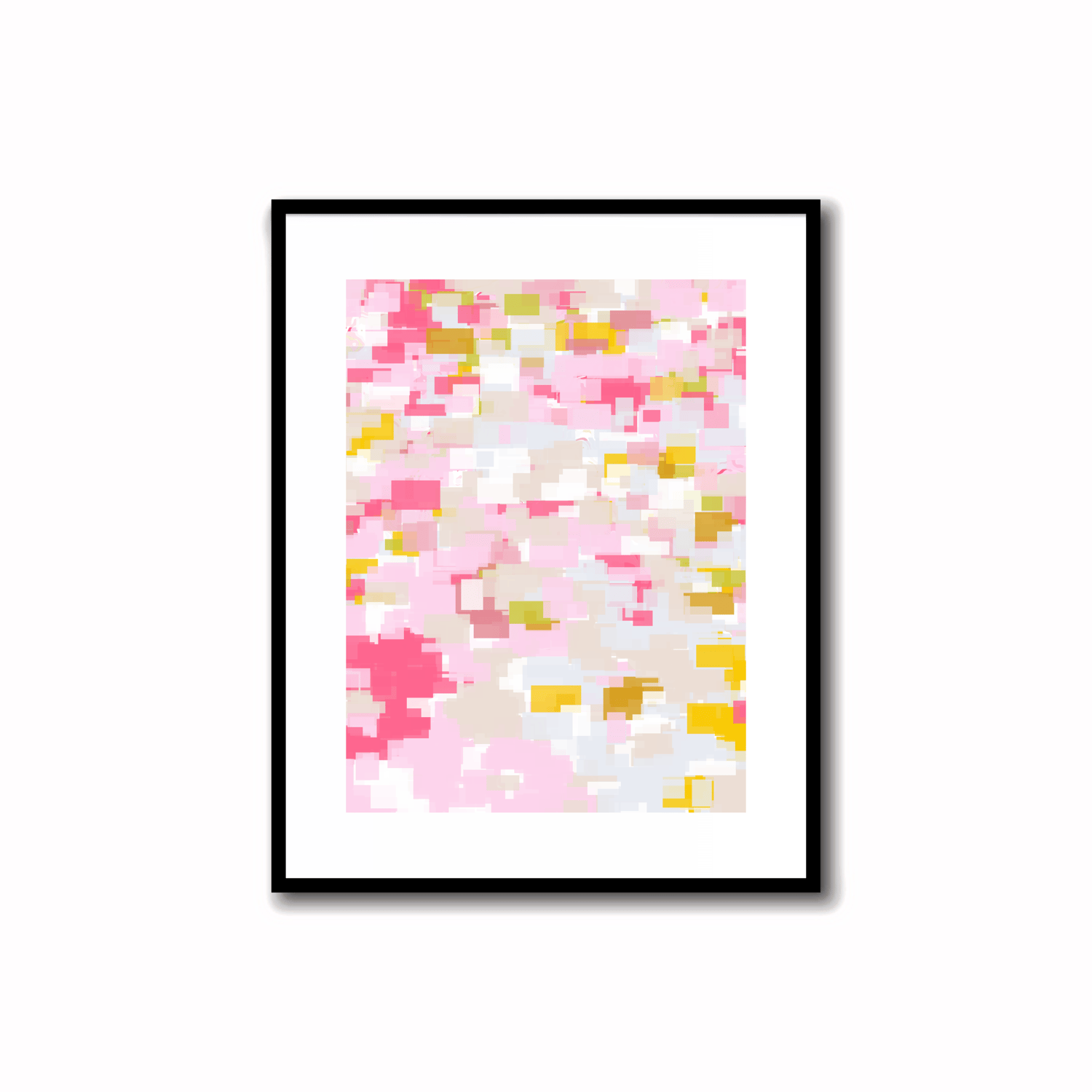 Instant Download Printable - Abstract Line Art in Soft Orchid and Sunflower Yellow