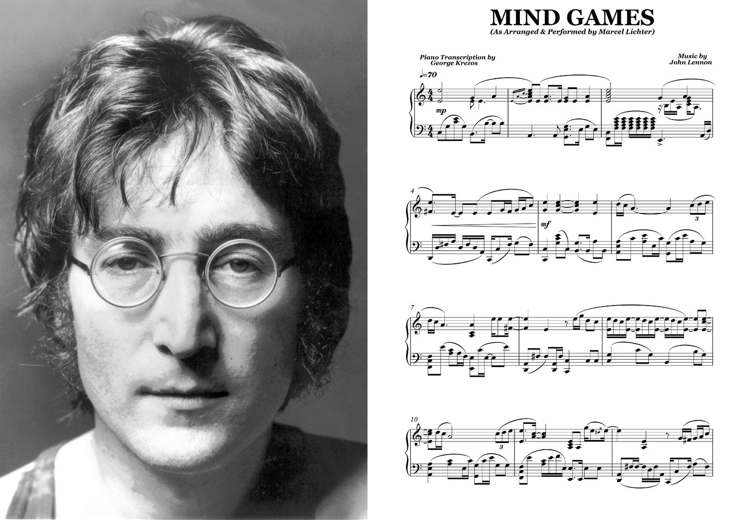 MIND GAMES (John Lennon) | Piano Sheet Music Soundtracks