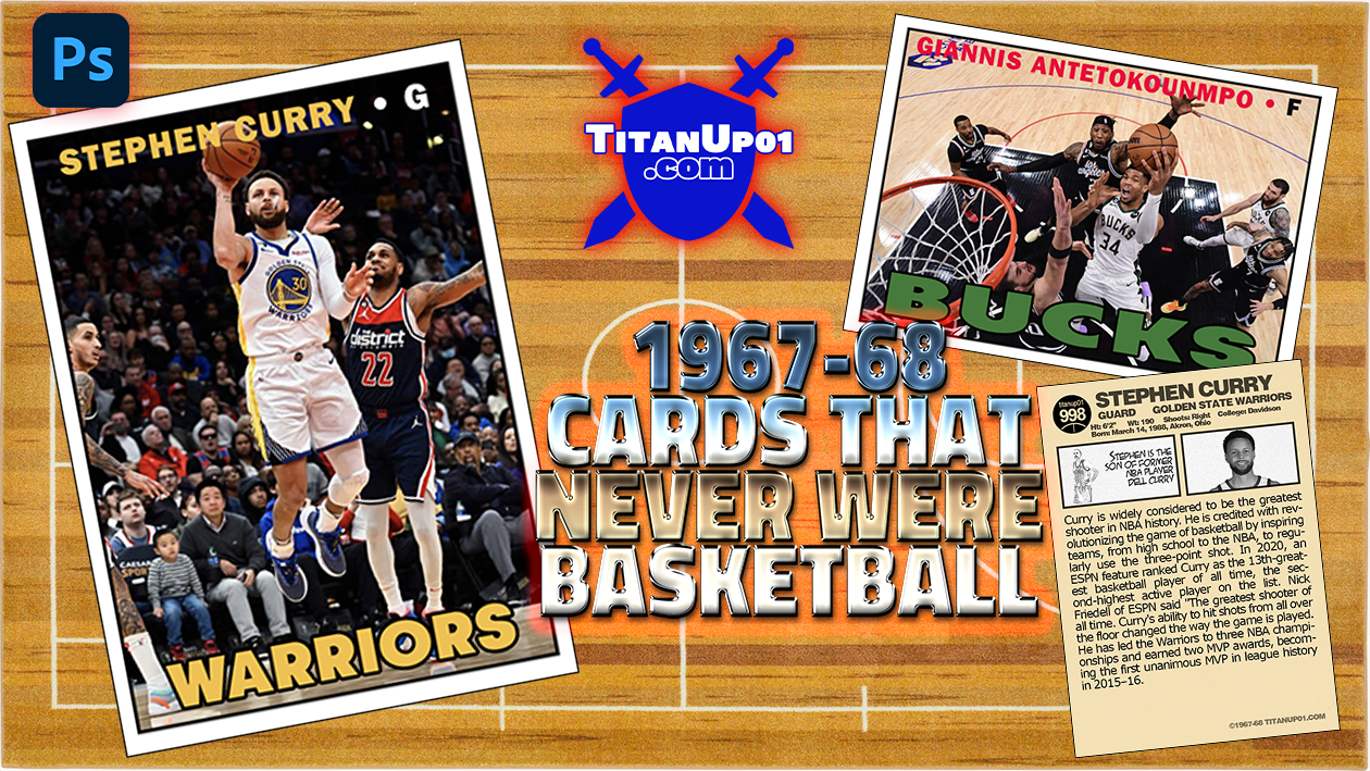1967-68 Cards That Never Were Basketball Photoshop PSD Templates