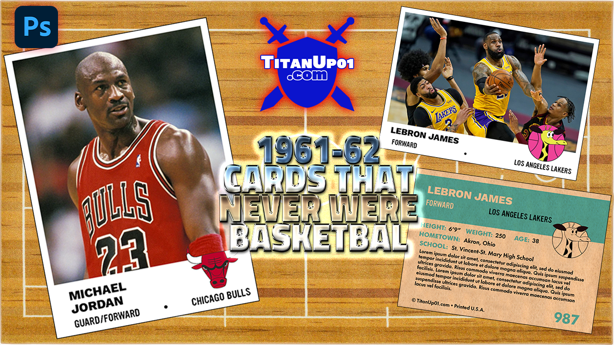 1961-62 Cards That Never Were Basketball Photoshop PSD Templates